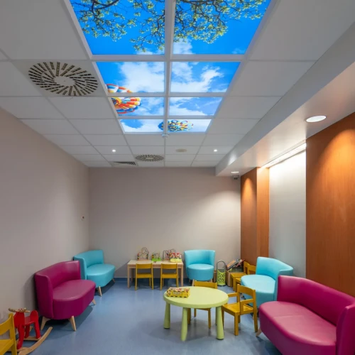 Fotoplafond in wachtkamer