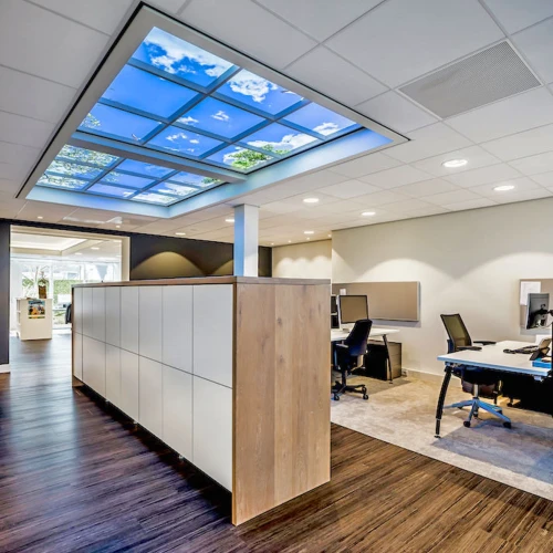 OpenCeilings LED Wolkenplafond in kantooromgeving