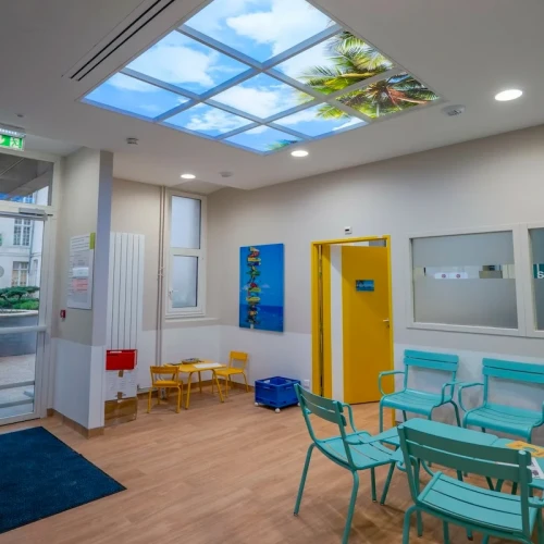 Fotoplafond in wachtkamer